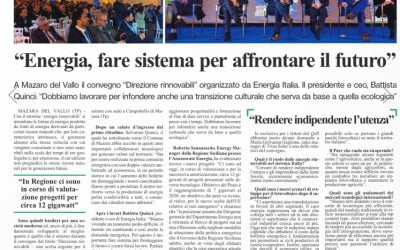 Quotidiano di Sicilia | Energia, fare sistema per affrontare il futuro