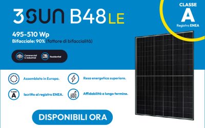 Scopri i moduli 3SUN B48LE: alta potenza in formato compatto
